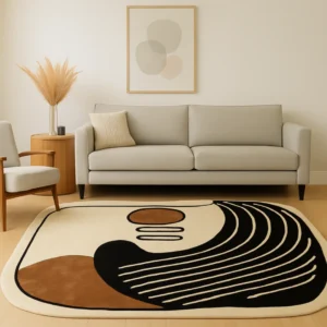 Abstract Hand Tufted Rug (Modern Flow)