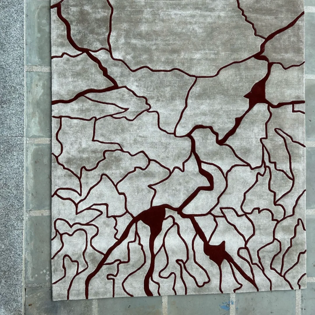 Hand-Tufted Viscose & Wool Rug - Image 2