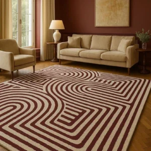 Hand-Tufted Wool Rug – Modern Design with Durable Cotton Backing