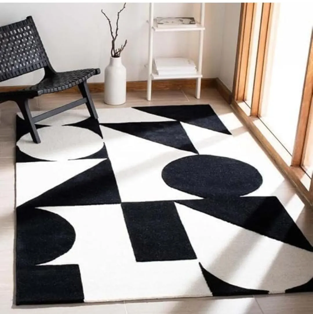 Hand-Tufted Modern Wool Rug with Cotton Backing – Stylish & Durable Floral carpet