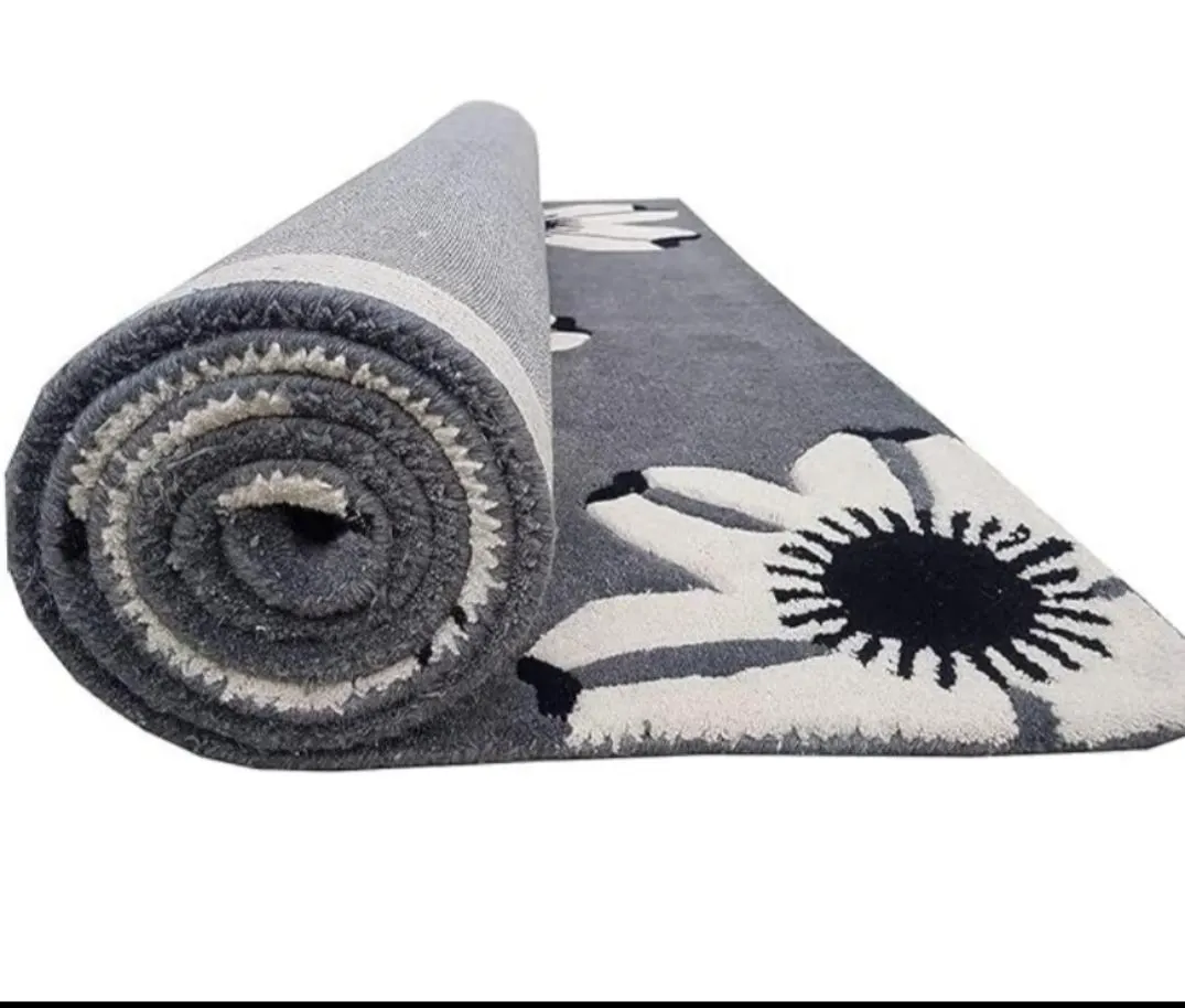 Hand-Tufted Modern Wool Rug with Cotton Backing – Stylish & Durable - Image 2