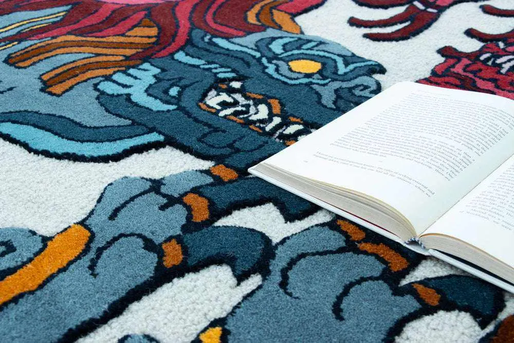 Luxury Hand-Tufted Dragon Rug – Wool & Silk Rugs - Image 4