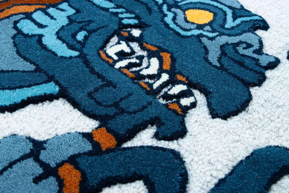 Luxury Hand-Tufted Dragon Rug – Wool & Silk Rugs - Image 3