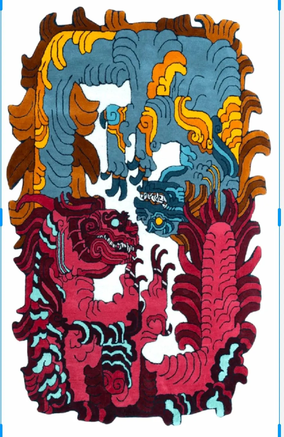Luxury Hand-Tufted Dragon Rug – Wool & Silk Rugs - Image 5