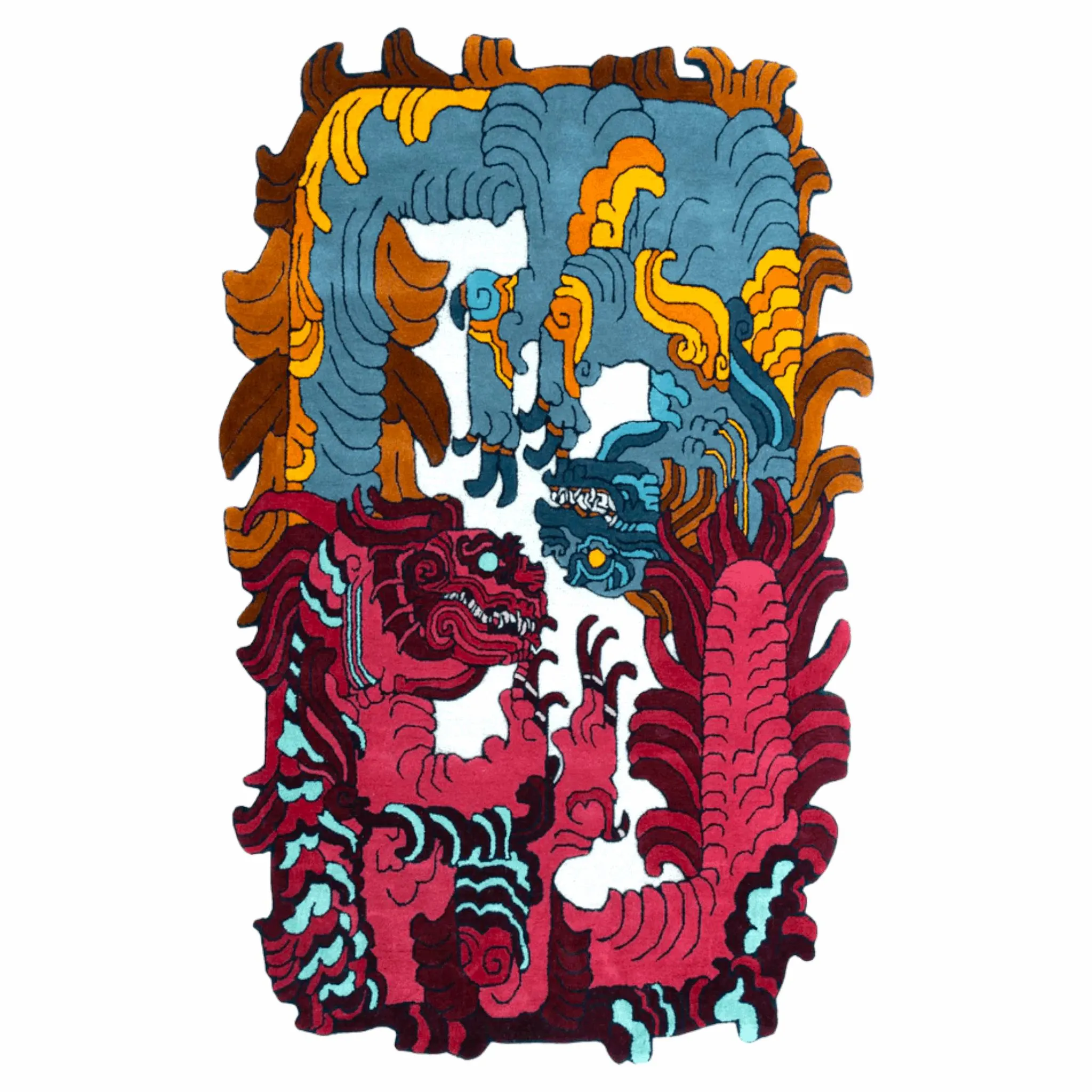 Luxury Hand-Tufted Dragon Rug – Wool & Silk Rugs