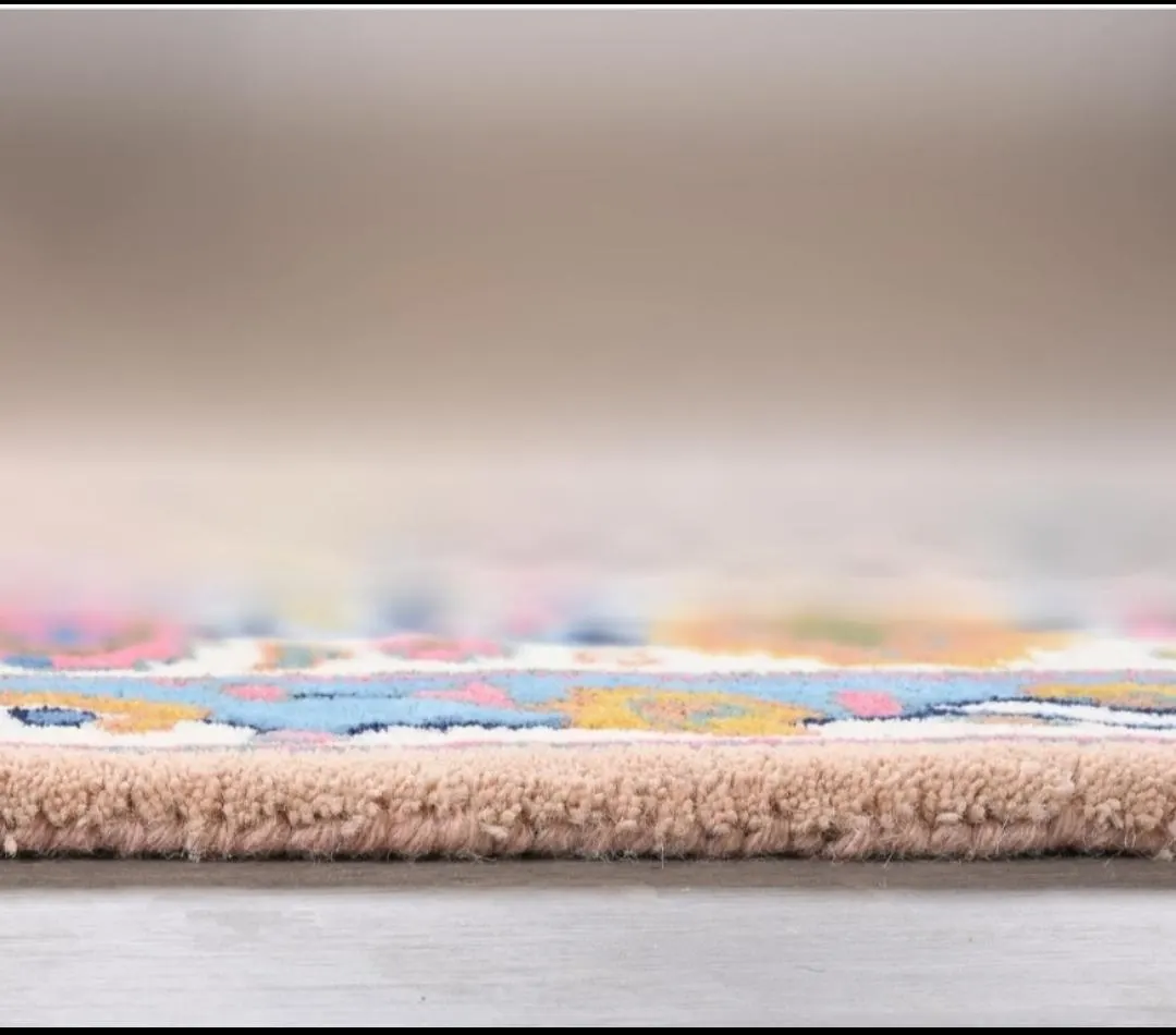 Hand-Tufted Modern Wool Rug with Cotton Backing – Stylish & Durable Floral carpet - Image 2