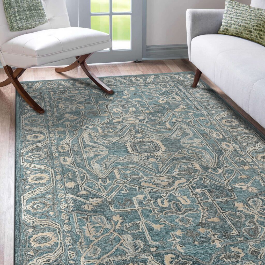 hand knotted wool rugs India